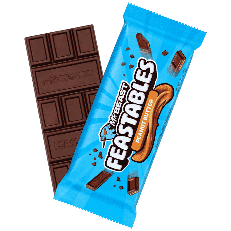 Σοκολάτα Mr Beast Feastables Peanut Butter 60gr