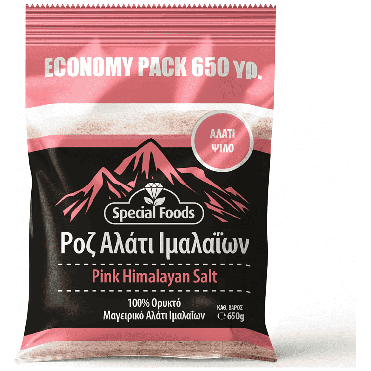 Special Foods Αλάτι Ροζ Ιμαλαϊων Ψιλό Economy Pack 650gr
