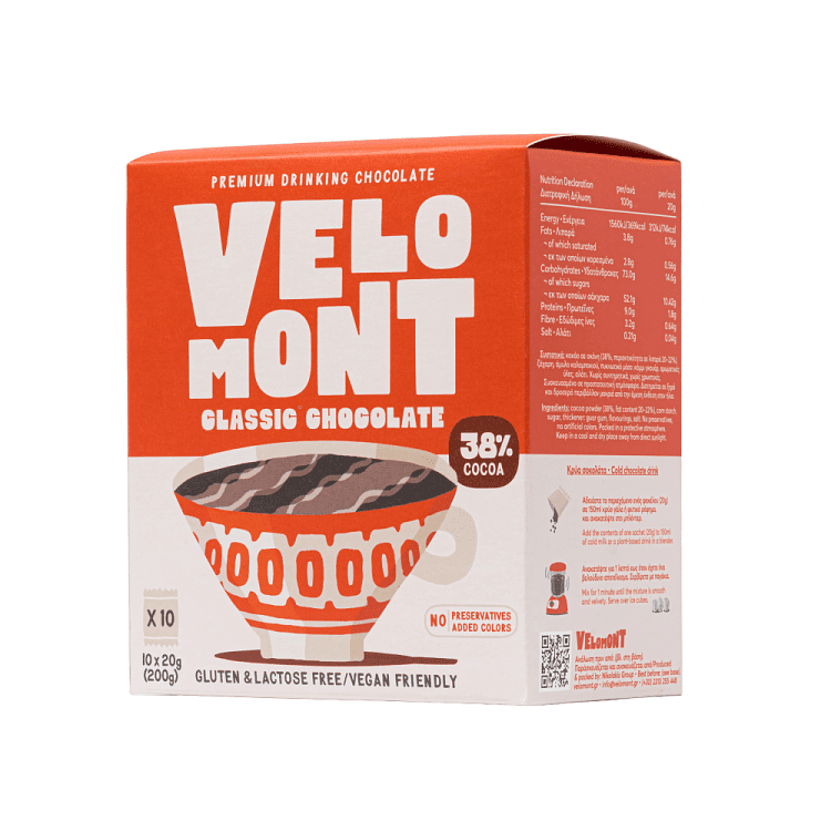 Velomont Ρόφημα Σοκολάτας 20gr 10τεμ