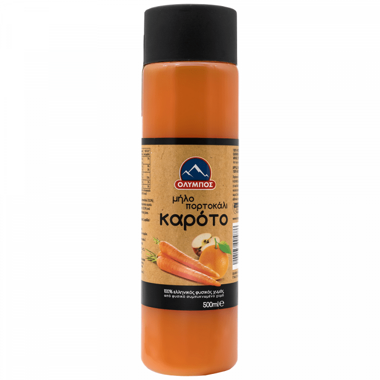 Όλυμπος Φυσικός Χυμός Πορτοκάλι Μήλο Καρότο 500ml