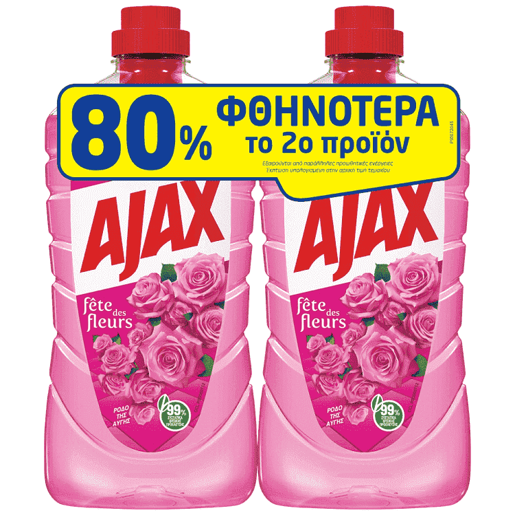 Ajax Fete De Fleurs Υγρό Καθαριστικό Ρόδο Της Αυγής 1lt -80% στο 2τεμ