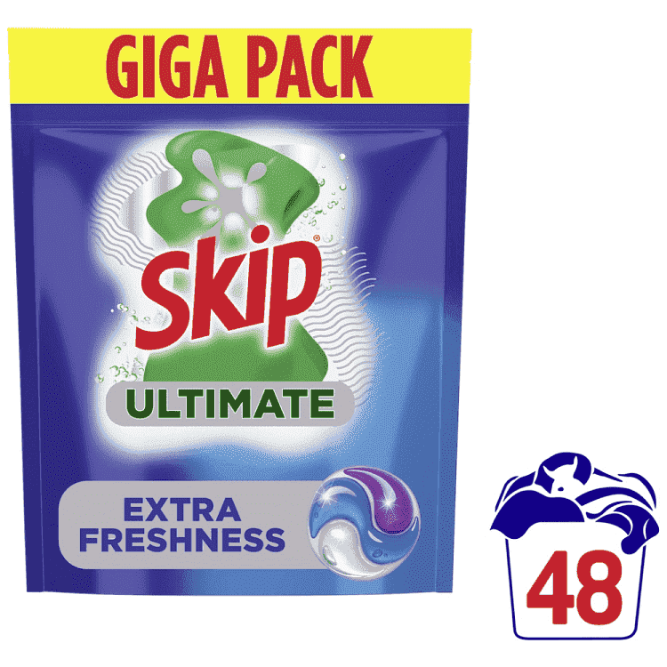 Skip Κάψουλες Απορρυπαντικό Πλυντηρίου Ρούχων Ultimate Fresh 48μεζ