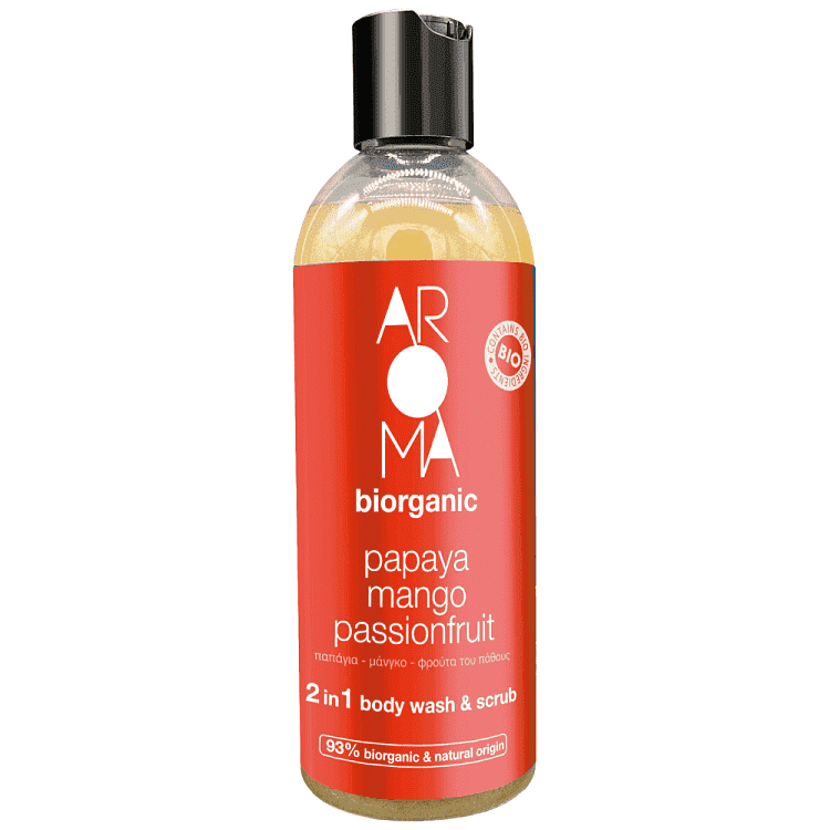 Aroma 2 Σε 1 Αφρόλουτρο & Scrub Papaya Mango Passiofruit 300ml