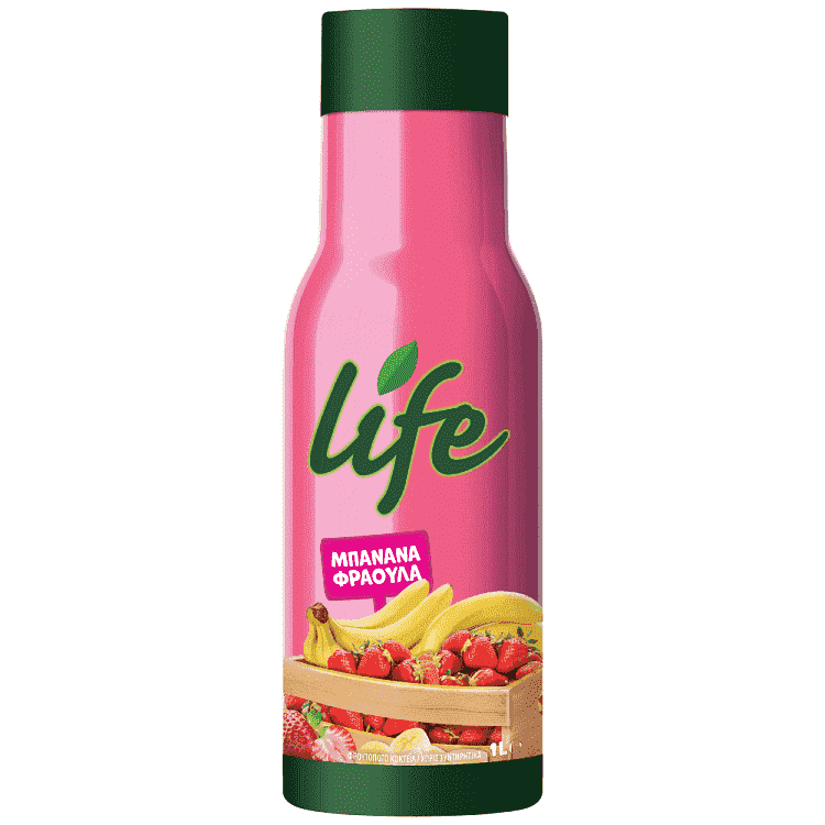 Life Χυμος Φραουλα-Μπανανα 1lt