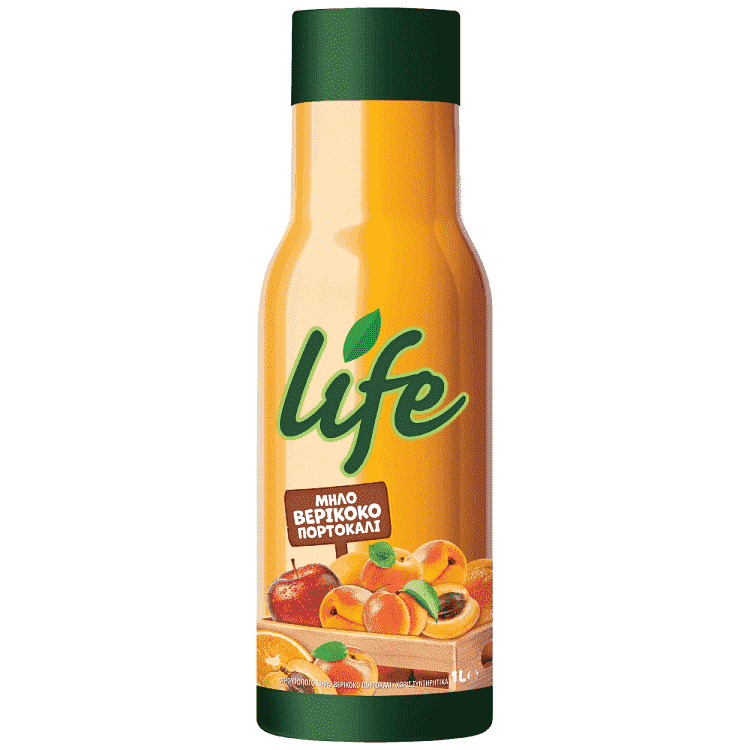 Life Χυμός Μηλό Βερίκοκο Πορτοκαλί 1lt