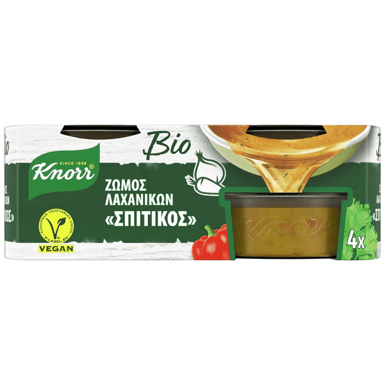 Knorr Σπιτικός Ζωμός Λαχανικών BIO 4x26gr