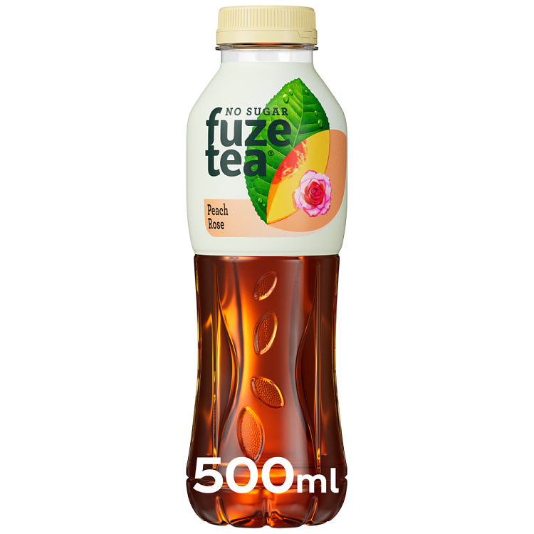 Fuze Tea Black Peach & Rose Χωρίς Ζάχαρη 500ml