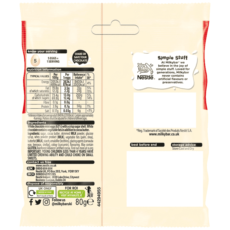 Nestle Milkybar Mini Eggs 80gr