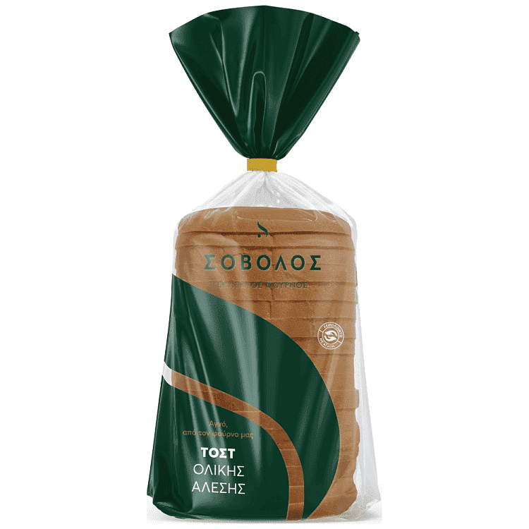 Σόβολος Ψωμί Τόστ Ολικής Άλεσης 480gr