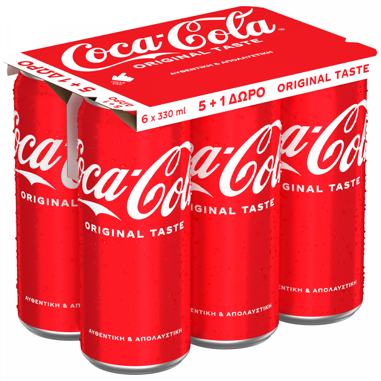 Coca-Cola 330ml 5+1τεμ