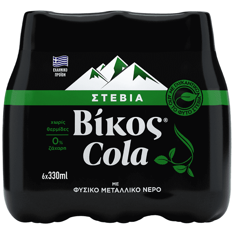 Βίκος Cola Stevia 330ml 6τεμ