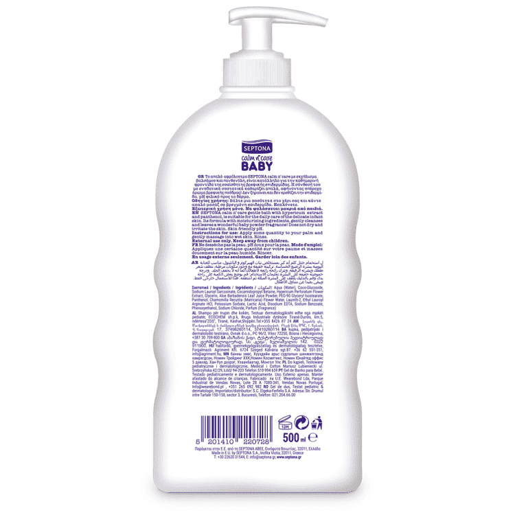 Septona Baby Αφρόλουτρο Πανθενόλη 500ml