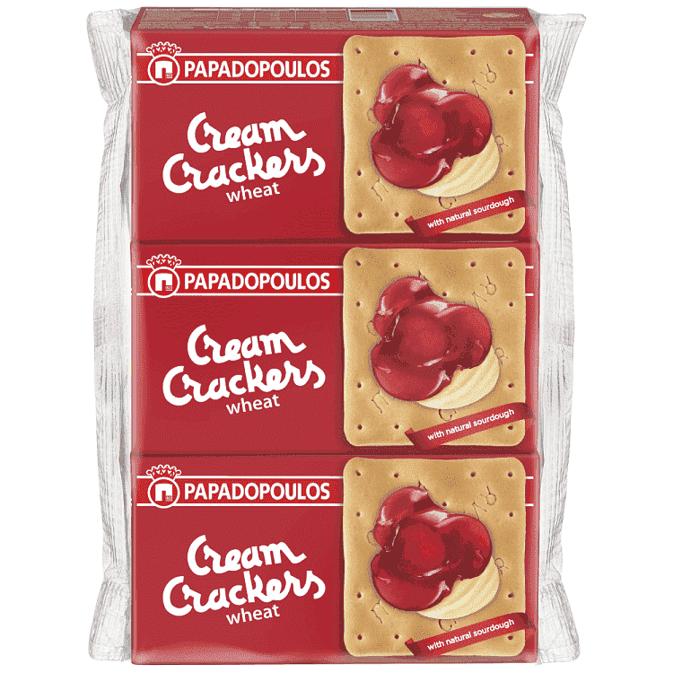 Παπαδοπούλου Cream Crackers Σίτου 3Χ140gr