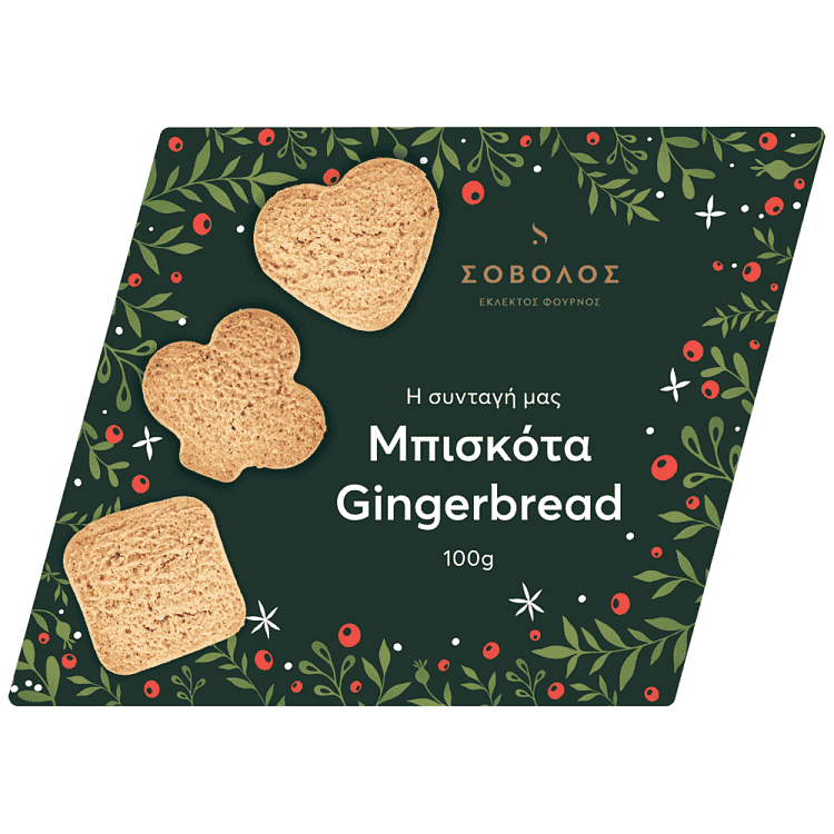 Σόβολος Μπισκότα Gingerbread 100gr
