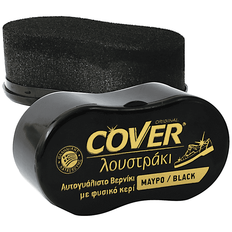 Cover Γυαλιστικό Σφουγγάρι Υποδημάτων Mαύρο Με Φυσικό Κερί