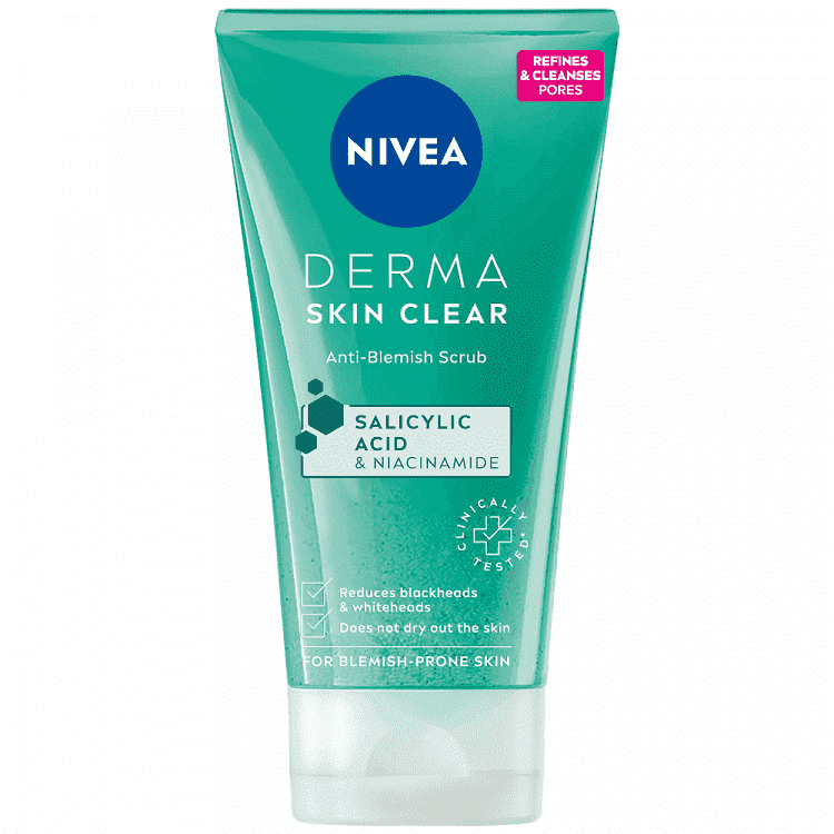 Nivea Derma Skin Clear Scrub 150 ml
