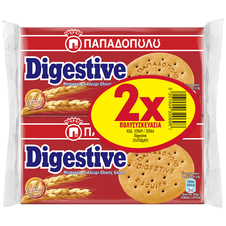 Παπαδοπούλου Digestive 2x250gr