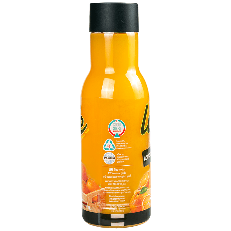 Life Χυμός Πορτοκάλι Μπουκάλι 1lt