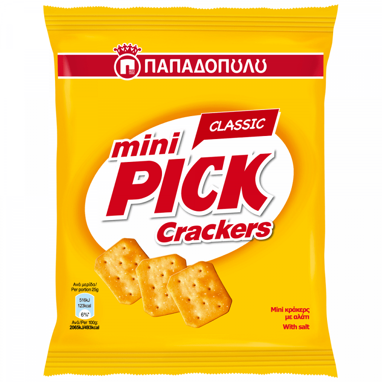 Παπαδοπούλου Mini Pick Crackers Κλασικα 70gr