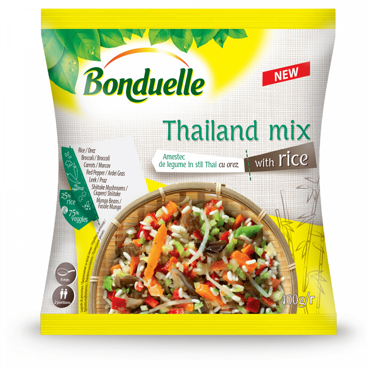 Bonduelle Λαχανικά Thai Με Ρύζι Κατεψυγμένο 400gr