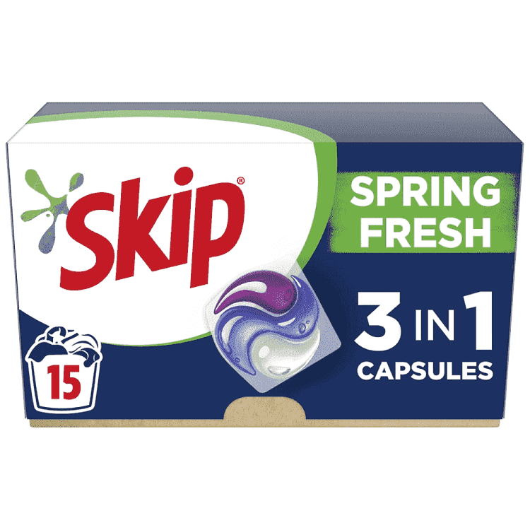Skip Απορρυπαντικό Πλυντηρίου Ρούχων Κάψουλες Spring Fresh 317gr