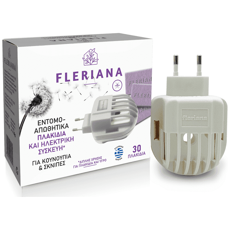 Fleriana Εντομοαπωθητικά Πλακίδια 30τεμ & Ηλεκτρική Συσκευή