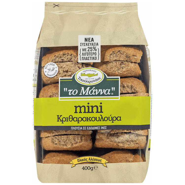 Το Μάννα Mini Κριθαροκουλούρα Xειροποίητη 400gr