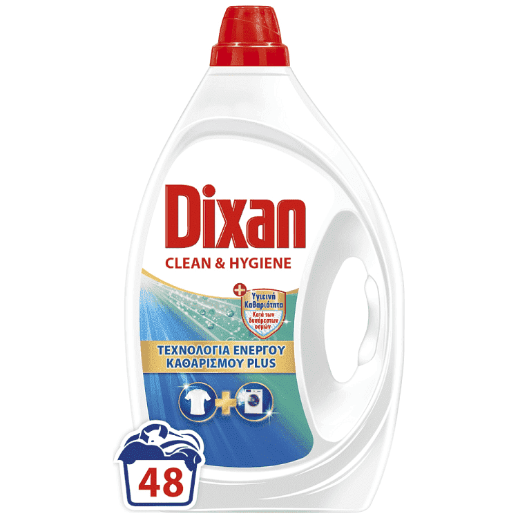 Dixan Gel Clean & Hygiene 48 Μεζούρες 2,16lt