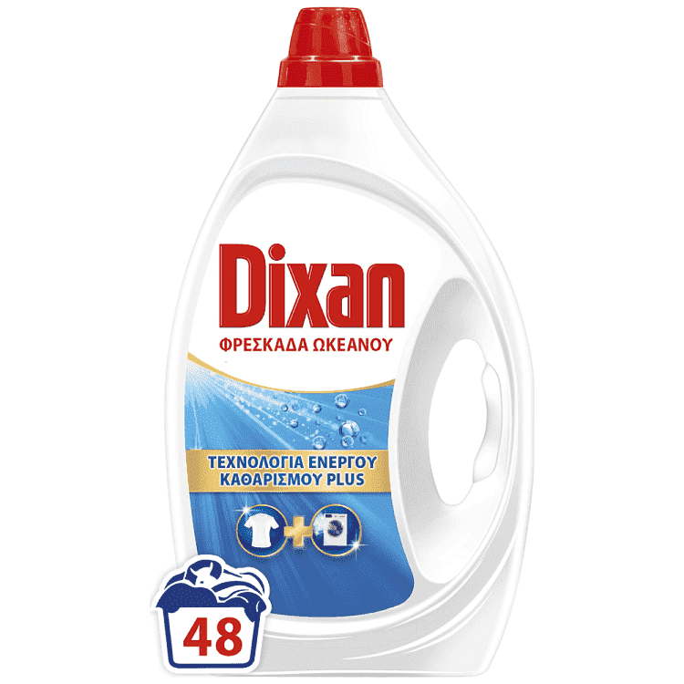 Dixan Gel Απορρυπαντικό Φρεσκάδα Ωκεανού 48μεζ 2.16lt