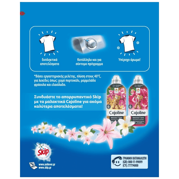 Skip Απορρυπαντικό Πλυντηρίου Ρούχων Clean Power 90Μεζ