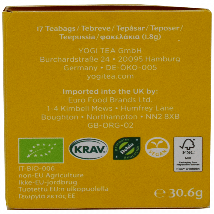 Yogi Τσάι Bio Ginger Lemon 30.6gr