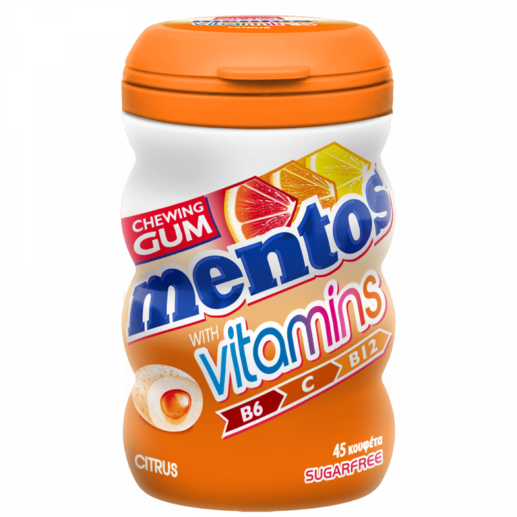 Mentos Vitamins Τσίχλες Σε Μπουκάλι 90gr