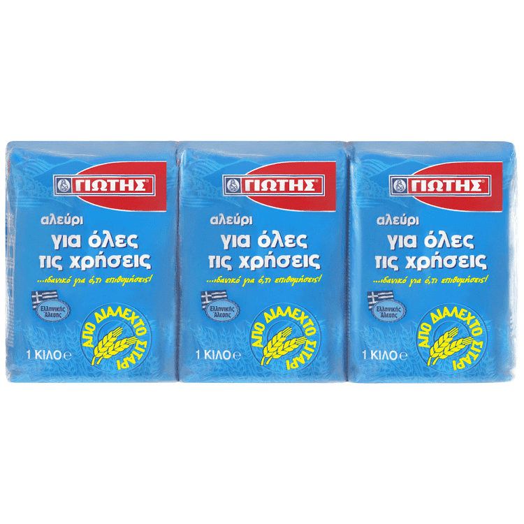 Γιώτης Αλεύρι Για Όλες Τις Χρήσεις 3x1kg