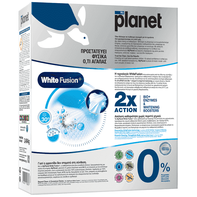 Planet Aπορρυπαντικό Πλυντηρίου Ρούχων Σκόνη 54Μεζ. 2,484kg