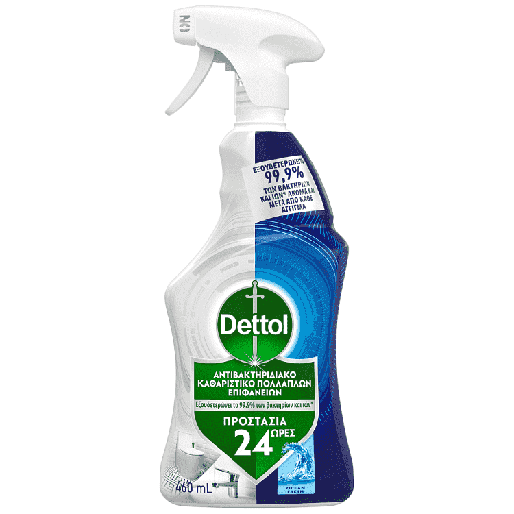 Dettol Πολυκαθαριστικό 24 Ώρες Προστασία Ocean Fresh 460ml