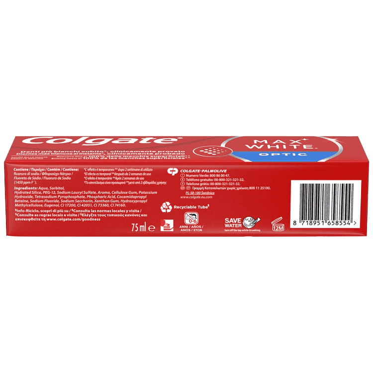 Colgate Max White Optic Οδοντόκρεμα 75ml