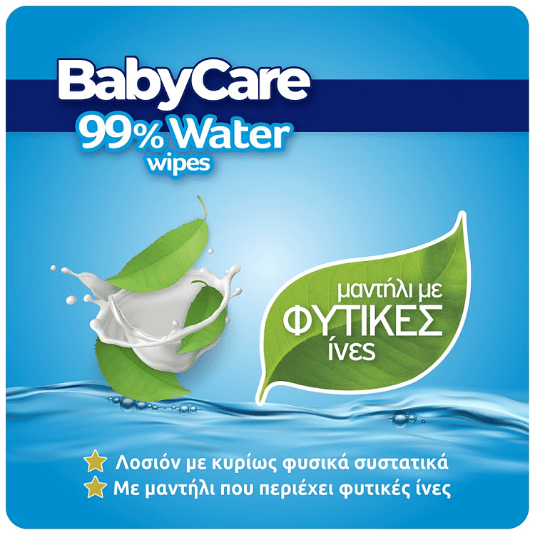 Babycare 99% Water Μωρομάντηλα Double Pack 2x20τεμ