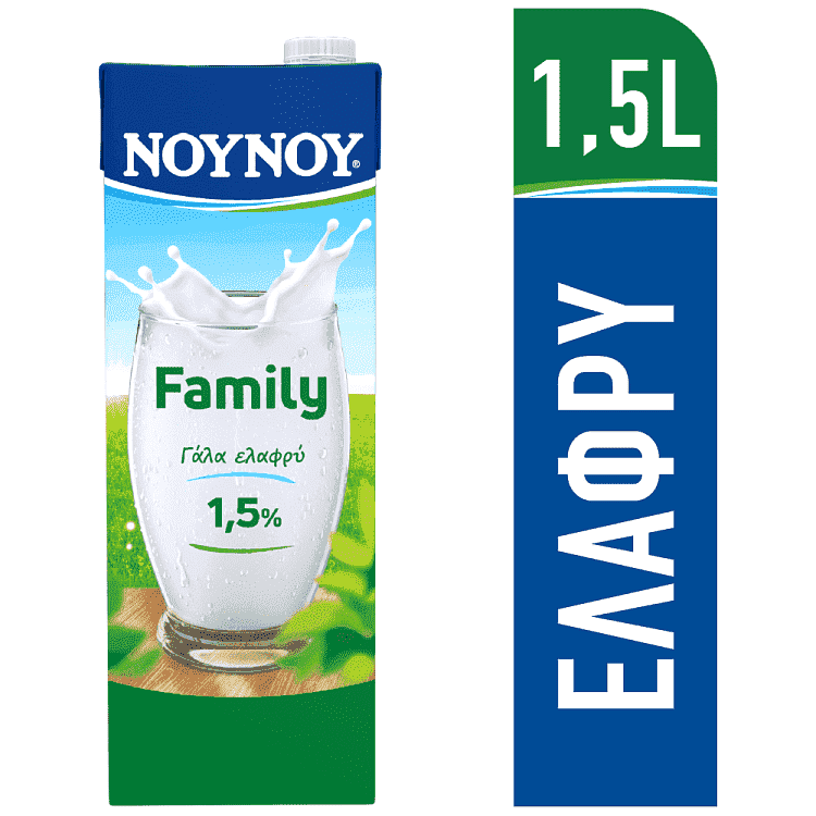 ΝΟΥΝΟΥ Γάλα Family 1,5% Λιπαρά 1,5lt