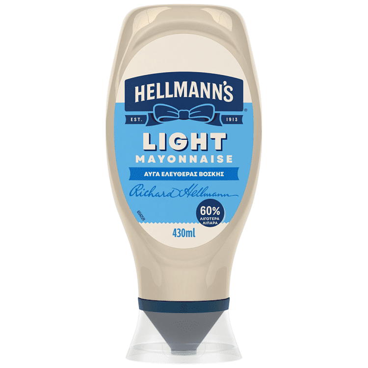 Hellmann's Μαγιονέζα Light Top Down 430ml