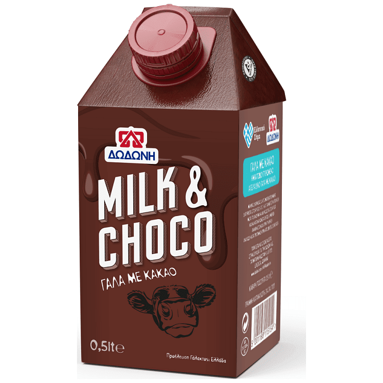 Δωδώνη Μilk & Choco Γάλα Με Κακάο 0,5lt