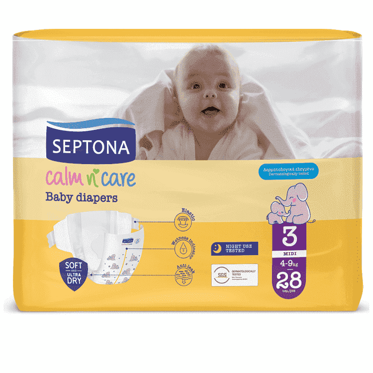 Septona Πάνες Calm N' Care Midi N.3 4-9kg 28τεμ