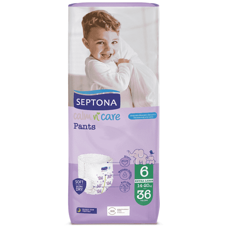 Septona Πάνες Calm N' Care Pants XL N.6 14-20kg 36τεμ