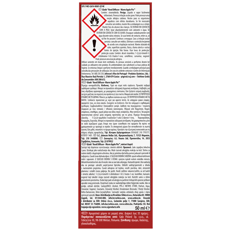 Glade Reed Diffuser Warm Apple Pie 50ml