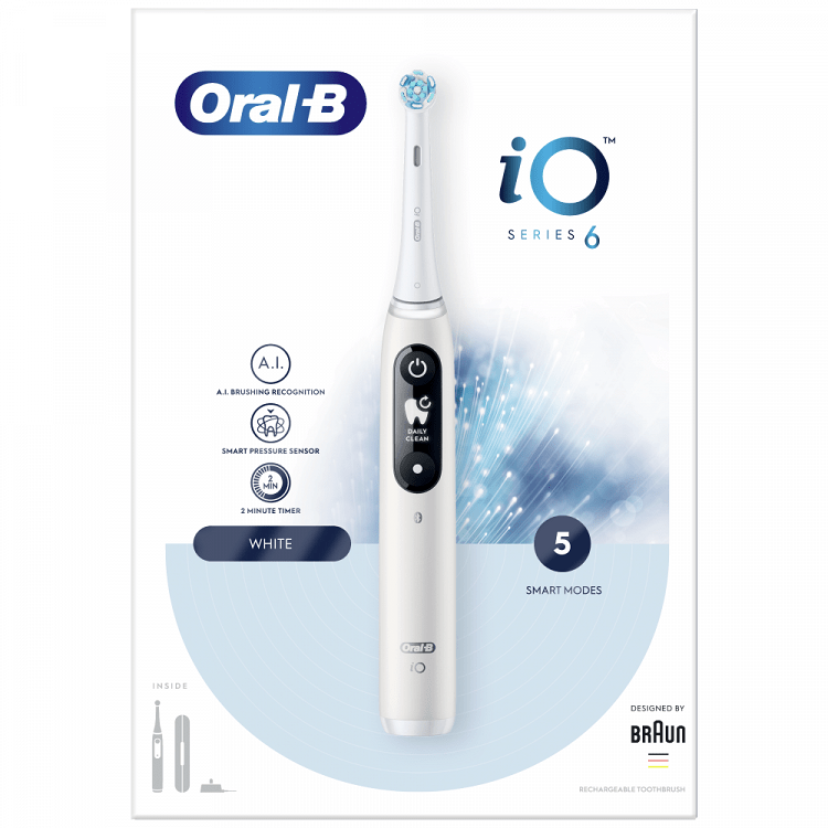Oral-B IO6 Επαναφορτιζόμενη Οδοντόβουρτσα Magnetic White