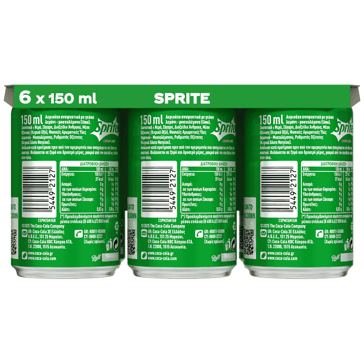 Sprite 150ml 6τεμ