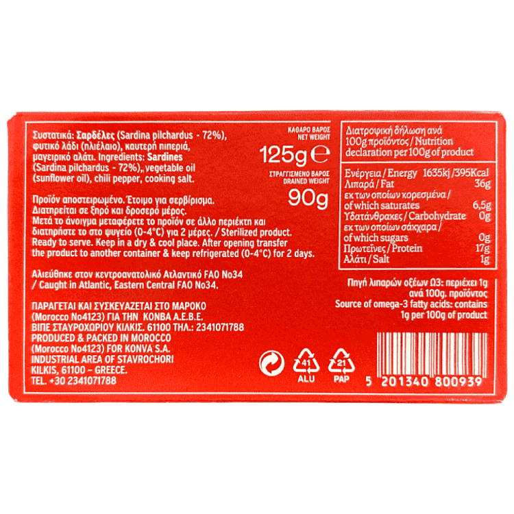 Portola Σαρδέλες Πικάντικες 125gr