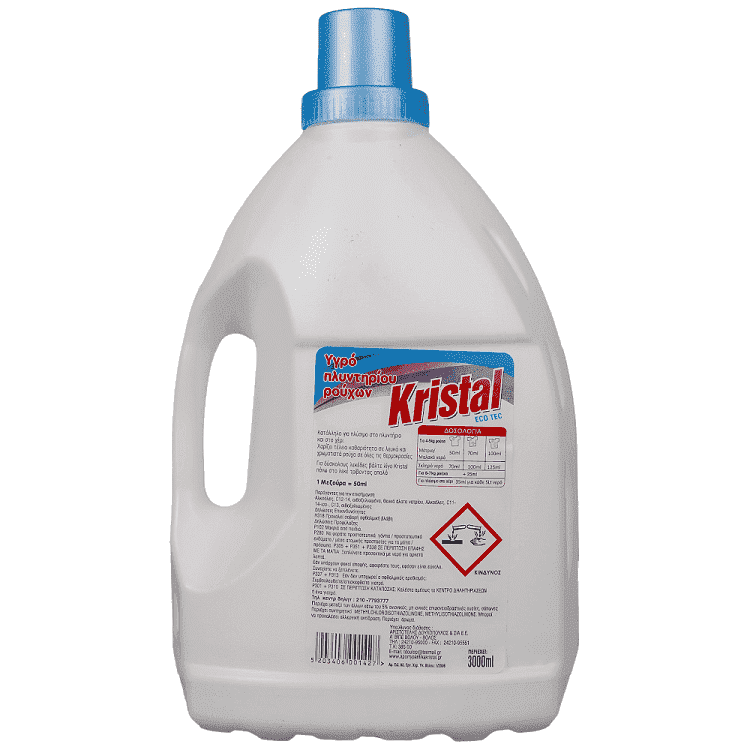 Kristal Απορρυπαντικό Πλυντηρίου Ρούχων Υγρό Λεβάντα 60 Μεζούρες