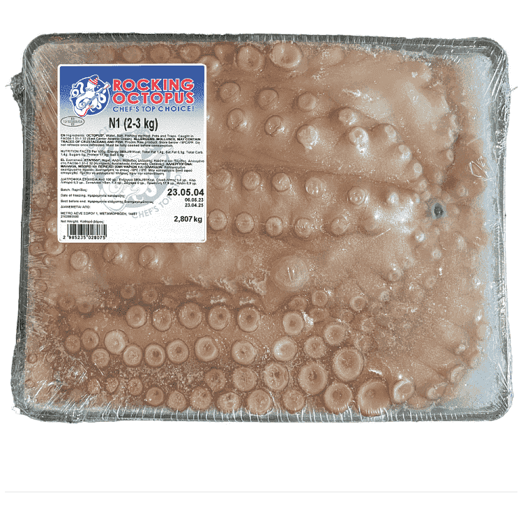 Χταπόδι Μαρόκου Νο. 1 2-3kg Κατεψυγμένο Τιμή Κιλού