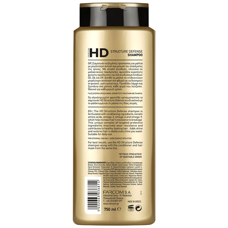Hd Σαμπουάν Structure Defense 750ml