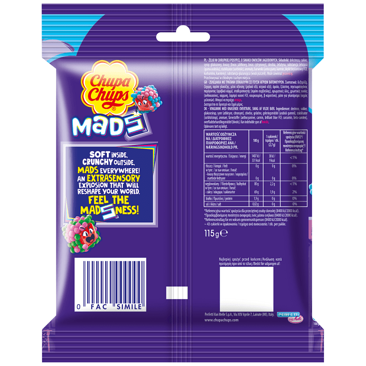 Chupa Chups Mads Berries 115gr